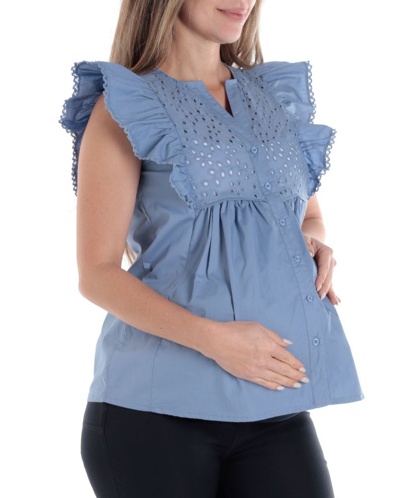104749270-Blusa-Sabrina-maternal-casual-azul-manga-corta-para-mujer