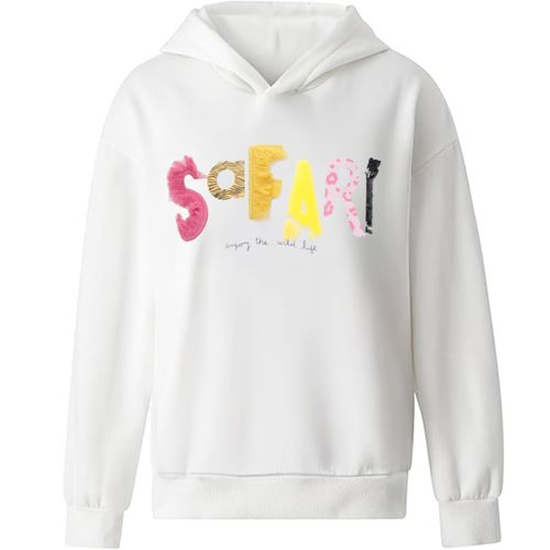 Sudadera blanca con estampado para niña