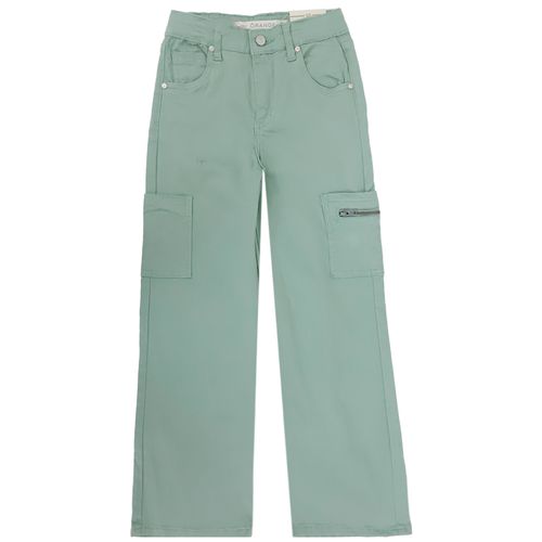 Pantalón verde sólido para niña