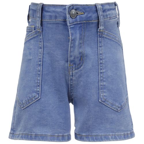 Short denim azul sólido para niña