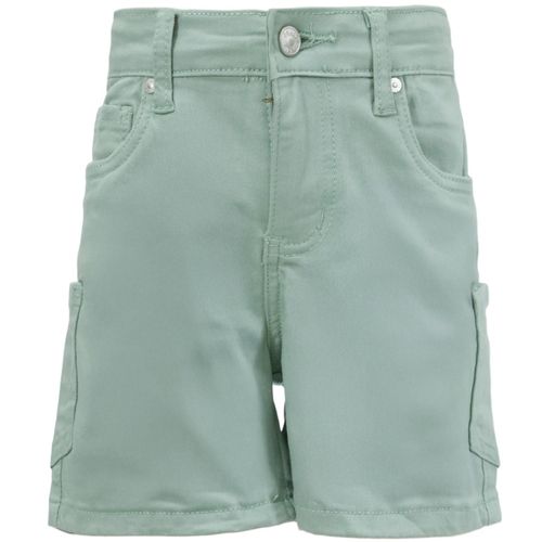 Short denim verde sólido para niña