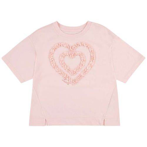 Blusa rosada con textura para niña