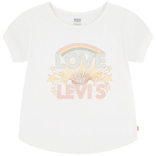 Blusa blanca con estampado para niña