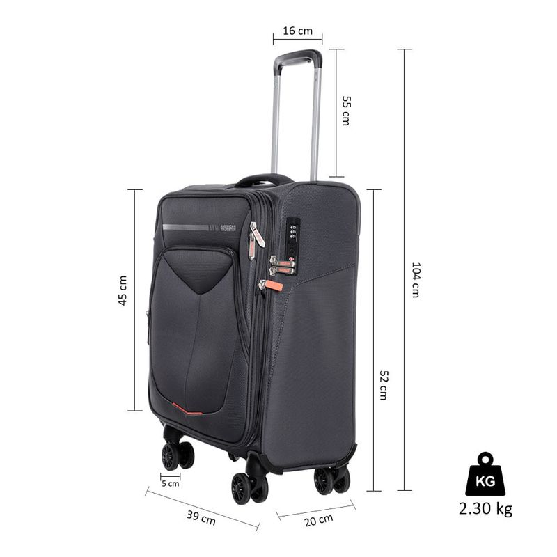 Amerikaanse toeristische zomerfunkkoffer, 55 cm, 46 liter, marine