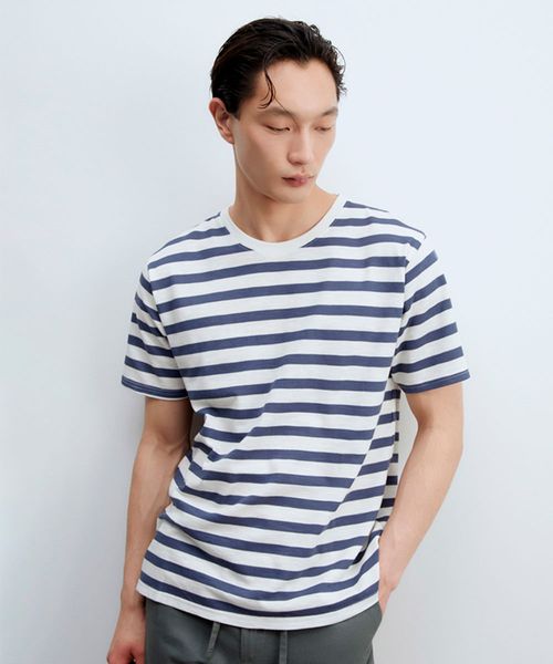 Camiseta Sfera azul rayada para hombre