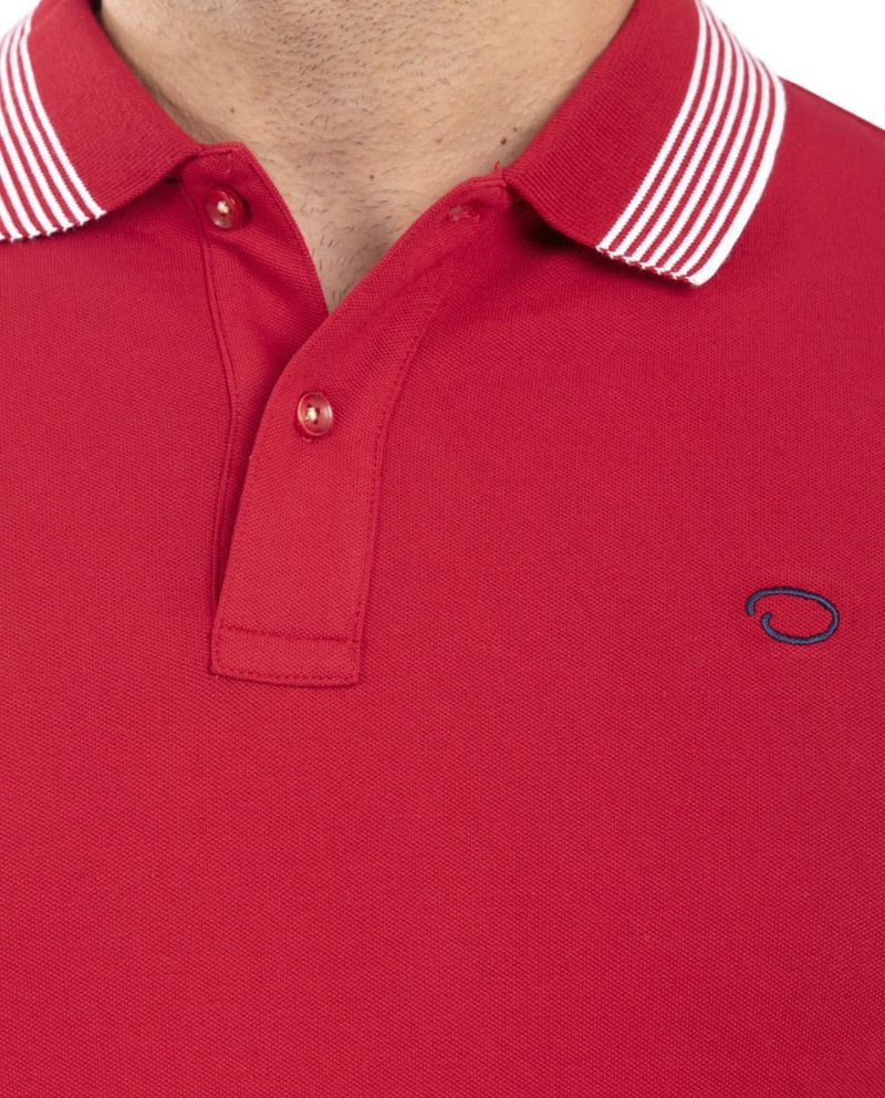 104855452-Camisa-polo-Oscar-de-la-Renta-roja-solida-para-hombre