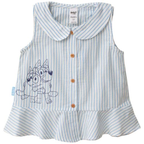 Blusa bicolor con estampado Bluey para niña