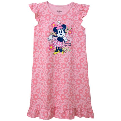 Camisón anaranjado con estampado Minnie Mouse para niña