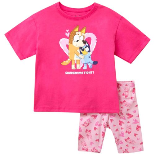 Conjunto de 2 piezas bicolor con estampado de Bluey para niña