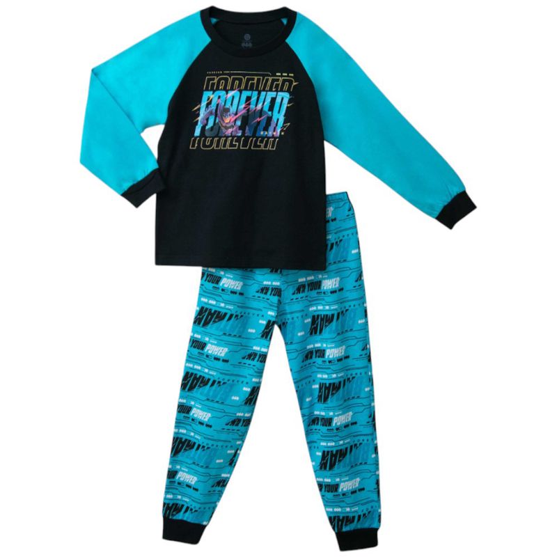 104886455-Pijama-de-2-piezas-bicolor-con-estampado-para-niño