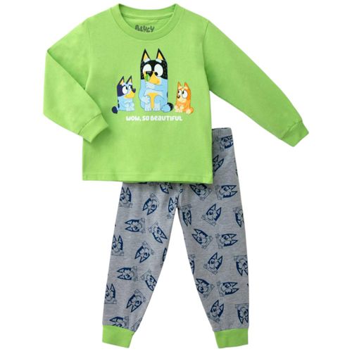 Pijama de 2 piezas bicolor con estampado para niño