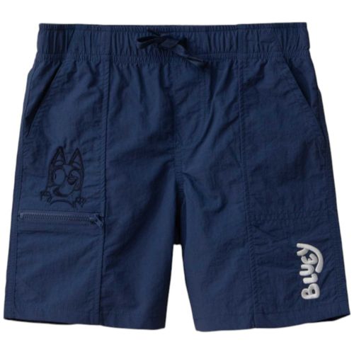Short azul con bordado para niño