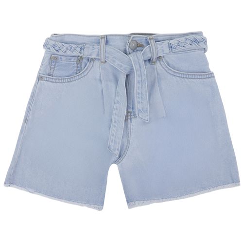 Short celeste sólido para niña