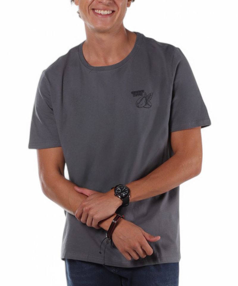 104765624-Camiseta-Orange-regular-fit-gris-con-estampado-de-cafe-para-hombre
