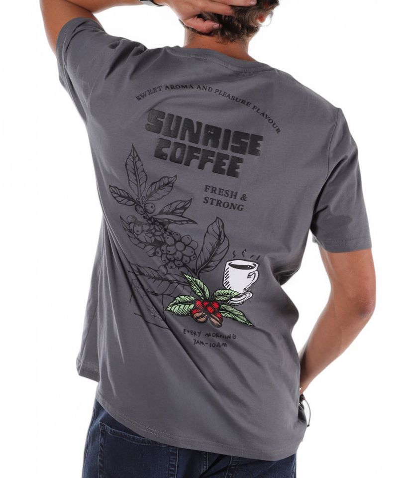 104765624-Camiseta-Orange-regular-fit-gris-con-estampado-de-cafe-para-hombre