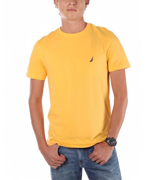 Camiseta Nautica regular fit amarilla sólida para hombre