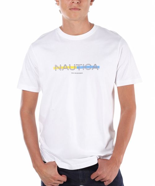 Camiseta Nautica blanca estampada para hombre