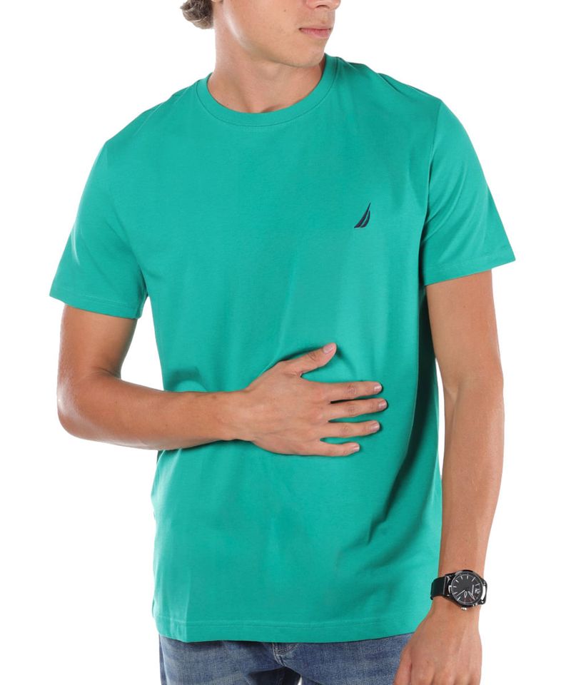 104867107-Camiseta-Nautica-regular-fit-verde-solida-para-hombre