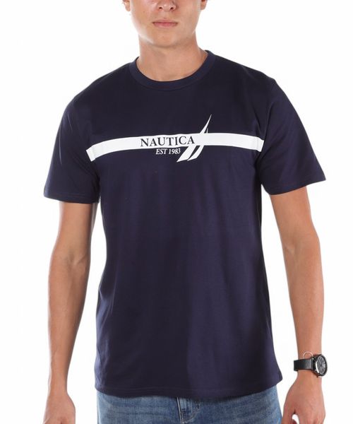 Camiseta regular fit Nautica navy estampada para hombre