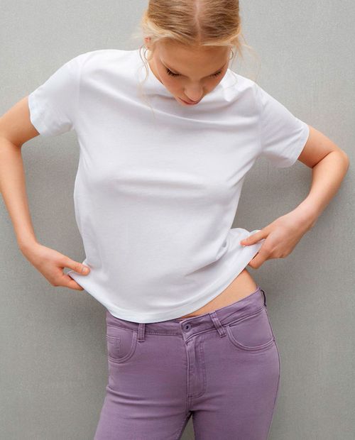 Camiseta Easy Wear blanca manga corta para mujer