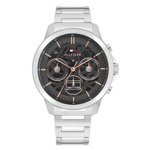 Reloj Tommy Hilfiger análogo cronógrafo de acero plateado para mujer