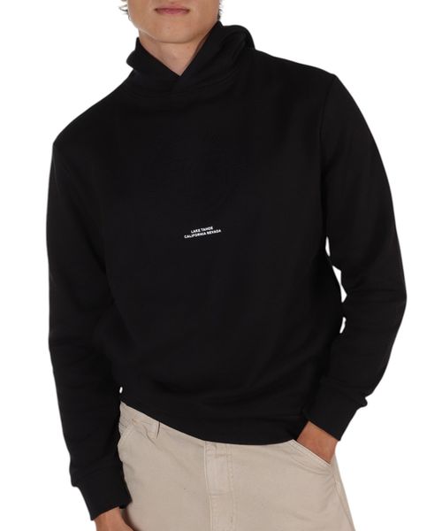 Suéter tipo hoodie Orange relaxed fit negro "California Nevada" para hombre