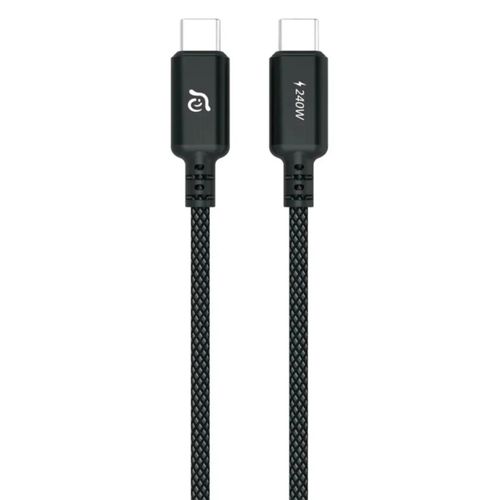 Cable trenzado USB type-C 240W 2mt negro