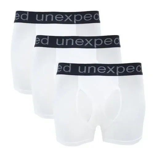 Pack de 3 boxers briefs Unexpected blanco sólido para hombre
