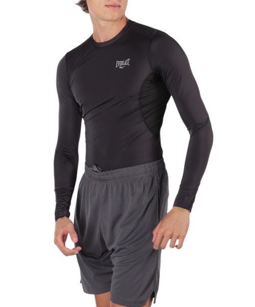 Camiseta deportiva de compresión Everlast negra para hombre