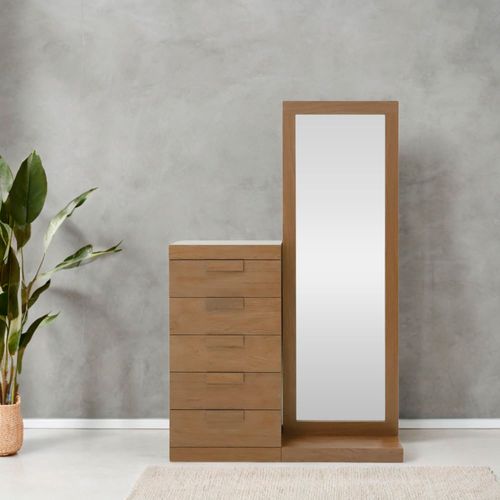 Gavetero con espejo Toronto 5 cajones 181 x 116 x 37