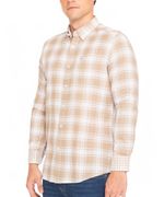 104892856-Camisa-casual-Oscar-de-la-Renta-cafe-cuadriculada-para-hombre