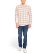 104892856-Camisa-casual-Oscar-de-la-Renta-cafe-cuadriculada-para-hombre