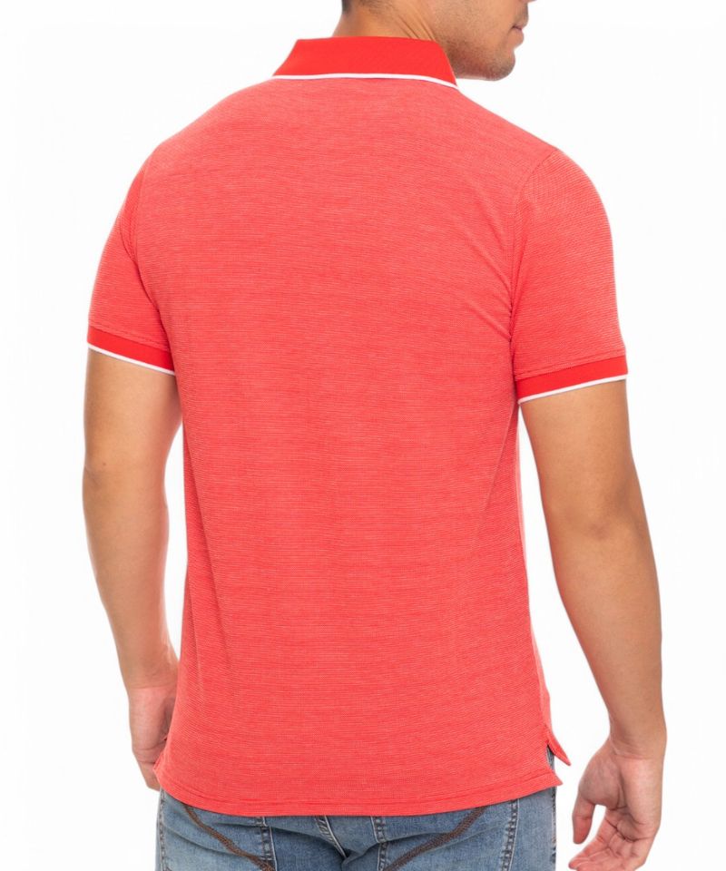 104892908-Camisa-polo-Oscar-de-la-Renta-roja-con-textura-para-hombre