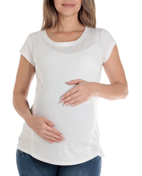 Camiseta maternal Ohma multicolor manga corta para mujer