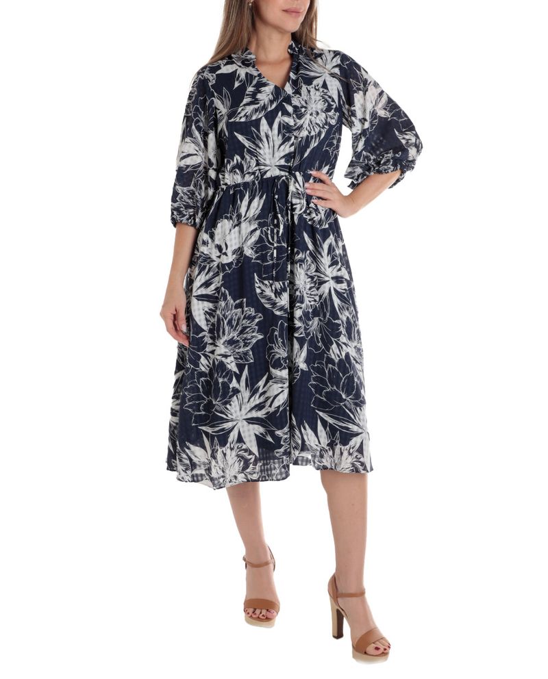 104792627-Vestido-Sandra-Darren-midi-estampado-manga-3-4-para-mujer