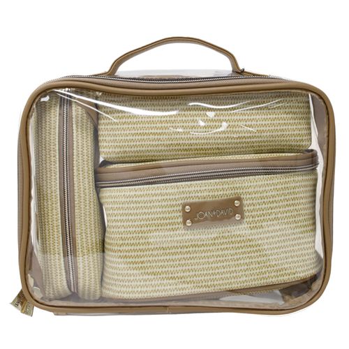 Set de 3 cosmetiqueras Joan & David beige para mujer