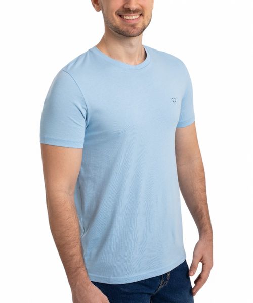 Camiseta Oscar de la Renta celeste sólida para hombre