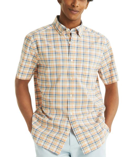 Camisa casual regular fit Nautica multicolor cuadriculada para hombre