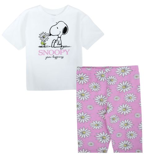 Conjunto de 2 piezas bicolor con estampado para niña