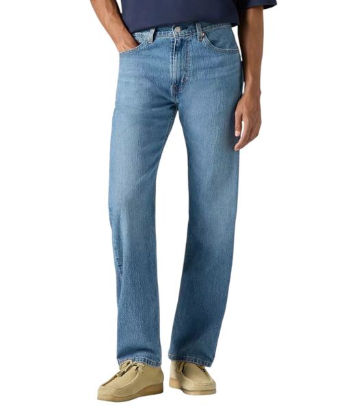 Jeans Levi's 505 regular fit azul denim lavado para hombre