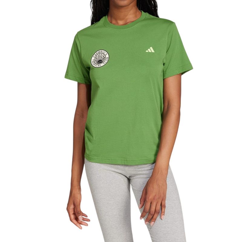 Camiseta deportiva Adidas color verde para mujer