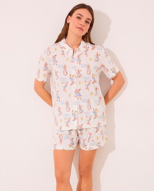 Pijama con short Women Secret estampada de Peter Rabbit para mujer