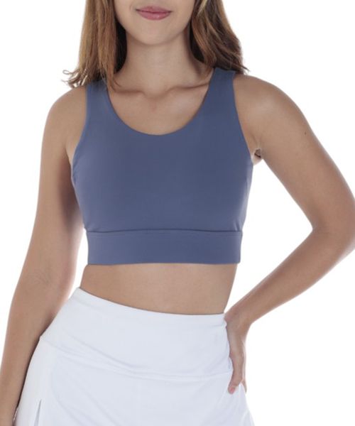 Top deportivo Everlast azul sólido para mujer