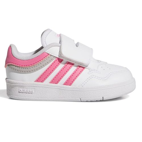 Zapato Adidas Hoops deportivo casual blanco para niña