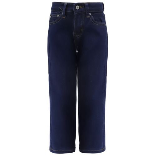 Jeans slim azul sólido para niña
