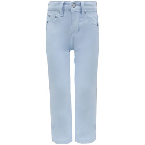 Jeans flare celeste sólido para niña