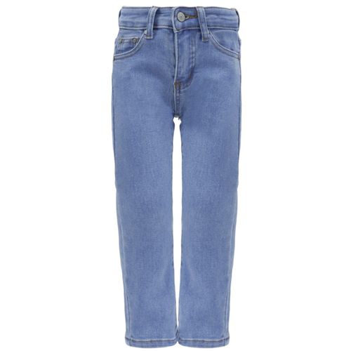 Jeans flare azul sólido para niña