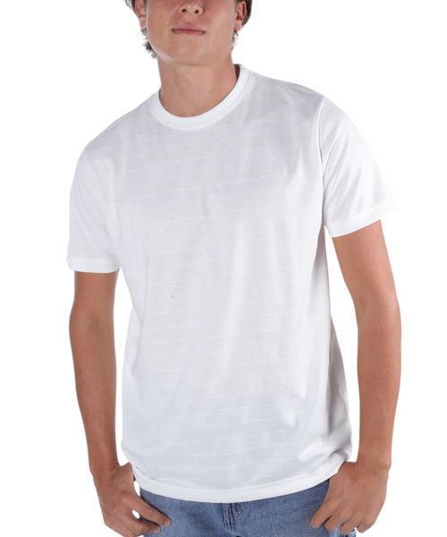Camiseta Denim & Flower blanca con puntos texturizados para hombre