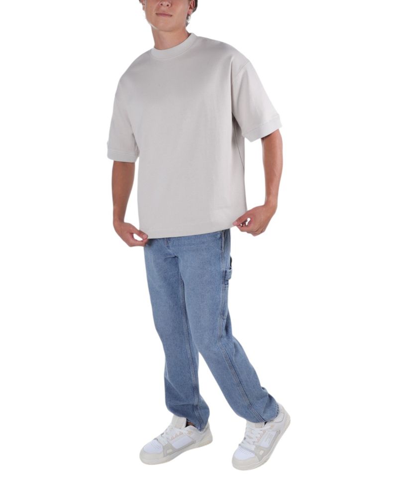 104858618-Camiseta-oversize-fit-Denim---Flower-gris-solida-para-hombre