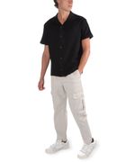 104858626-Camisa-casual-Denim---Flower-negra-con-textura-para-hombre